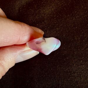 Uncommon James Pink and White Acrylic Heart Ring